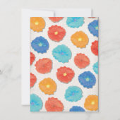 紙フラワーカンフィエスタベビーシャワー招待状 招待状 (裏面)