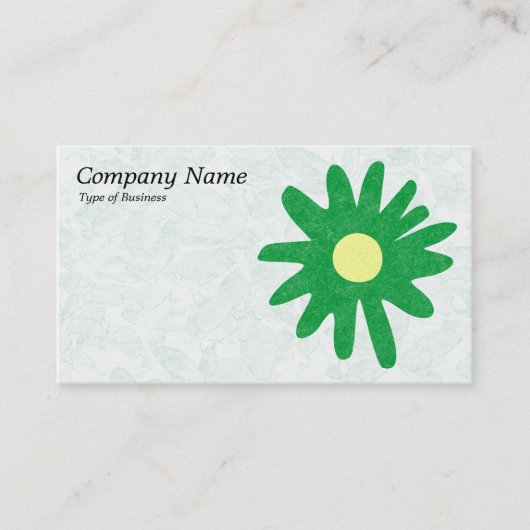紙フラワーグラスグリーン 名刺 (正面)