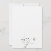 紙フラワーズバプテスマ招待状 招待状 (裏面)