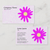 紙フラワー – マゼンタ 名刺 (正面/裏面)