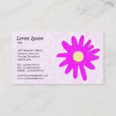 紙フラワー – マゼンタ 名刺 (裏面)