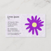 紙フラワー – 紫 名刺 (裏面)
