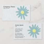 紙フラワー – Ltブルーグリーン 名刺 (正面/裏面)