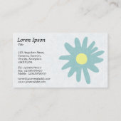 紙フラワー – Ltブルーグリーン 名刺 (裏面)