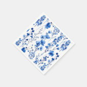 紙フランスのワイルドフラワーパターン–98186 スタンダードカクテルナプキン (角)