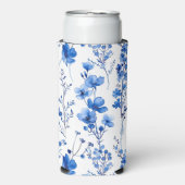 紙フランスのワイルドフラワーパターン–98186 スリム缶クーラー (Seltzer正面)