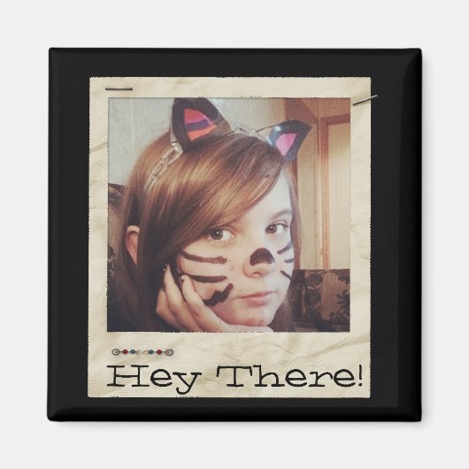 紙フレーム古いInstagram写真の追加文字 マグネット (正面)