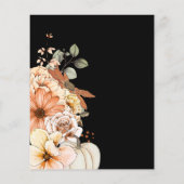 紙フローラパンプキンスクリプトハローウィンパーティブラック チラシ (裏面)