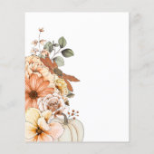 紙フローラパンプキンスクリプトハローウィンパーティホワイト チラシ (裏面)