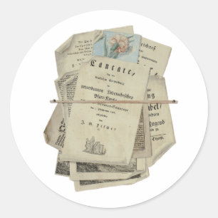 紙フローラプリントスクラップブック作りアークラシックト ラウンドシール