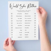 紙ブライダルシャワーパーティーゲームは彼女はむしろ チラシ (手)