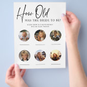 紙ブライダルシャワーパーティーゲーム歳の花嫁 チラシ (手)