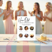 紙ブライダルシャワーパーティーゲーム歳の花嫁 チラシ