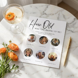 紙ブライダルシャワーパーティーゲーム歳の花嫁 チラシ