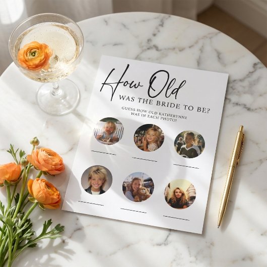 紙ブライダルシャワーパーティーゲーム歳の花嫁 チラシ