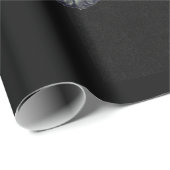 紙ブラックレース模様を蝶で包む ラッピングペーパー (ロールコーナー)