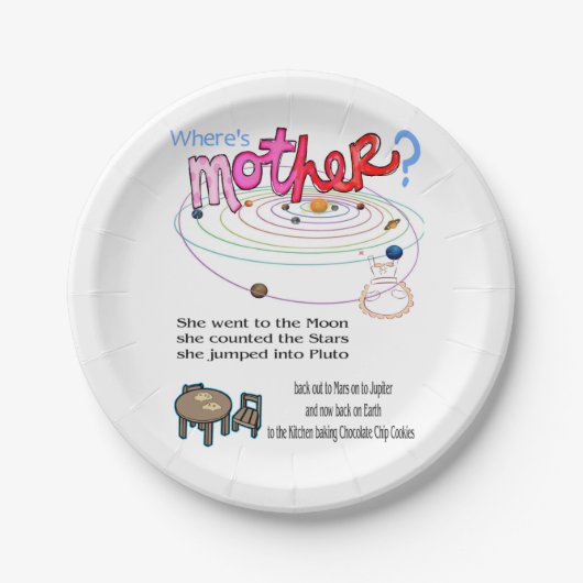 紙プレートお母さんは？ ペーパープレート (正面)