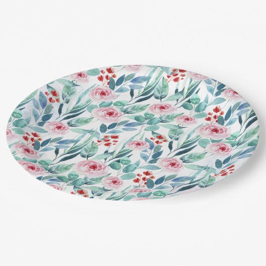 紙プレートかわいいデザインと赤ちゃんシャワー。 ペーパープレート (アングル)