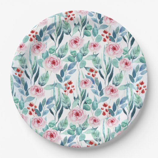 紙プレートかわいいデザインと赤ちゃんシャワー。 ペーパープレート (正面)