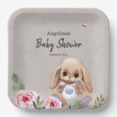 紙プレートかわいいデザインと赤ちゃんシャワー。 ペーパープレート (正面)