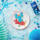 紙プレートでゾウと誕生日パーティーをする ペーパープレート (パーティー)