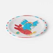 紙プレートでゾウと誕生日パーティーをする ペーパープレート (アングル)