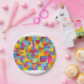 紙プレートとおもしろいブライトはっきりしたファインアートデザイン ペーパープレート (パーティー)