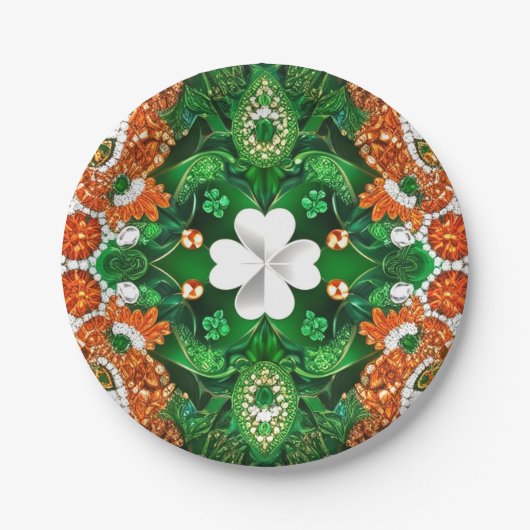 紙プレートとアイリッシュカラーデザイン ペーパープレート (正面)