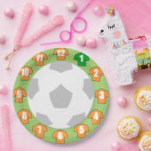 紙プレートとオレンジ金ゴールドスポーツシャツ ペーパープレート (パーティー)