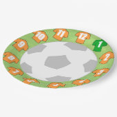 紙プレートとオレンジ金ゴールドスポーツシャツ ペーパープレート (アングル)