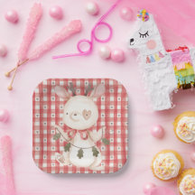 紙プレートとクリスマスキャラクター