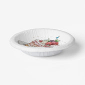 紙プレートとケーキのおいしさをイメージ ペーパーボウル (傾斜あり)