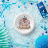 紙プレートとケーキのおいしさをイメージ ペーパーボウル (パーティー)