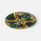紙プレートとジャマイカカラーデザイン ペーパープレート (アングル)