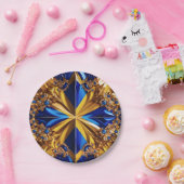 紙プレートとスウェーデンカラーズデザイン ペーパープレート (パーティー)