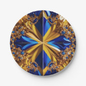 紙プレートとスウェーデンカラーズデザイン ペーパープレート (正面)