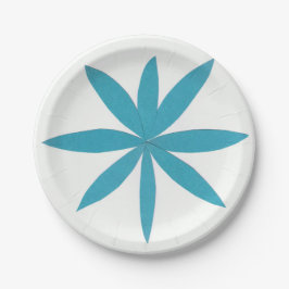 紙プレートとターコイズ星 ペーパープレート