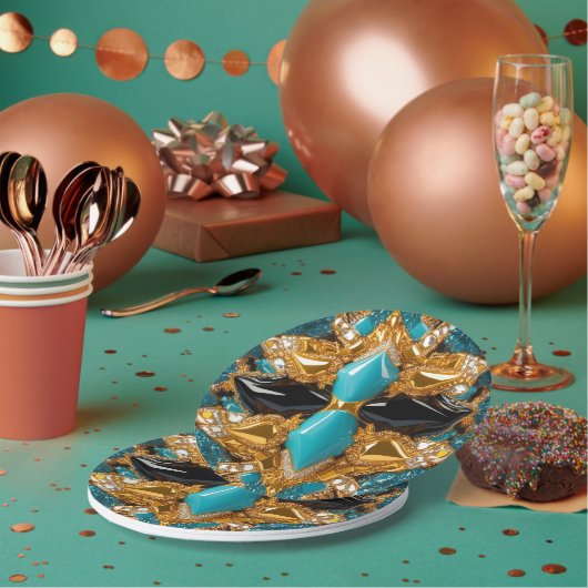 紙プレートとバハマカラーズデザイン ペーパープレート (複数)