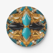 紙プレートとバハマカラーズデザイン ペーパープレート (正面)