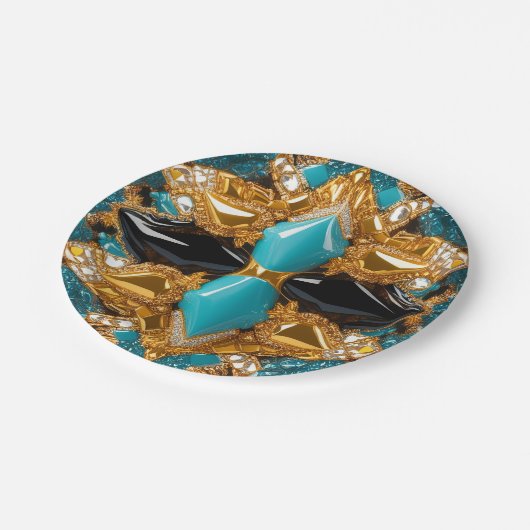 紙プレートとバハマカラーズデザイン ペーパープレート (アングル)