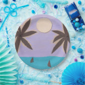 紙プレートとパームツリーデザイン ペーパープレート (パーティー)