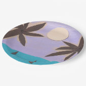 紙プレートとパームツリーデザイン ペーパープレート (アングル)