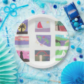 紙プレートとビーチとその他の屋外シーン ペーパープレート (パーティー)