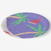 紙プレートとビーチシーン ペーパープレート (アングル)