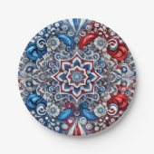 紙プレートとフランスカラーズデザイン ペーパープレート (正面)