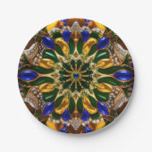 紙プレートとブラジル色デザイン ペーパープレート (正面)