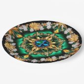 紙プレートとブラジル色デザイン ペーパープレート (アングル)