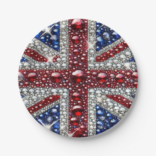 紙プレートとブリティッシュカラーズデザイン ペーパープレート (正面)