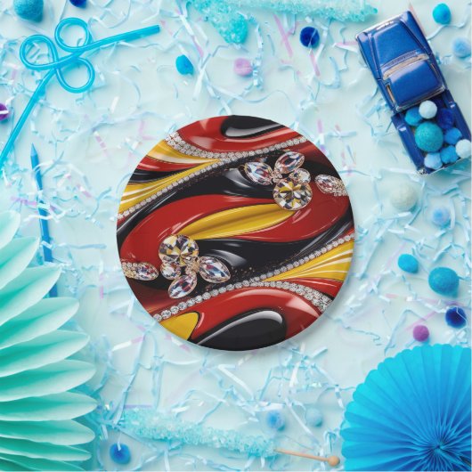 紙プレートとベルギーカラーデザイン ペーパープレート (パーティー)