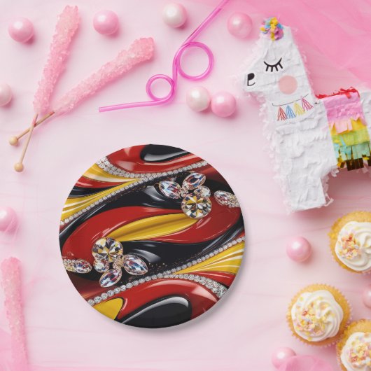 紙プレートとベルギーカラーデザイン ペーパープレート (パーティー)